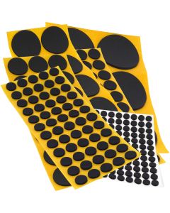 Pads antideslizantes adhesivos de caucho celular EPDM, grosor 2.5 mm, negros, redondos, variedad de tamaños