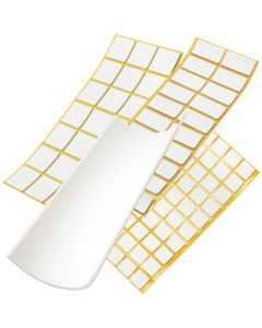 Pads antideslizantes adhesivos de caucho celular EPDM, grosor 2.5 mm, blancos, angulares, variedad de tamaños