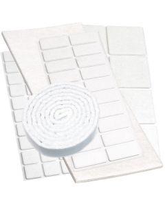 Almohadillas autoadhesivas de fieltro en blanco, cuadradas o rectangulares, varios tamaños, 3,5 mm de grosor