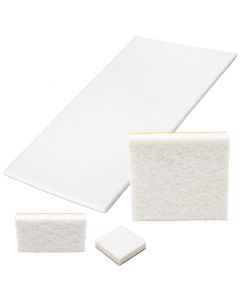 Almohadillas de fieltro extra fuertes, grosor 5,5 mm, blancas, angulares, en muchos tamaños