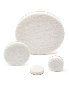 Almohadillas de fieltro extra fuertes, grosor de 5,5 mm, blancas, redondas, en muchos tamaños