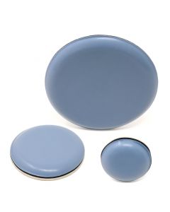Deslizantes de PTFE autoadhesivos, grosor 5 mm, color azul-gris, redondos, muchos tamaños
